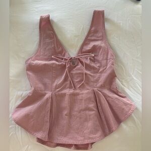 Free People Pink Mika Tank XS